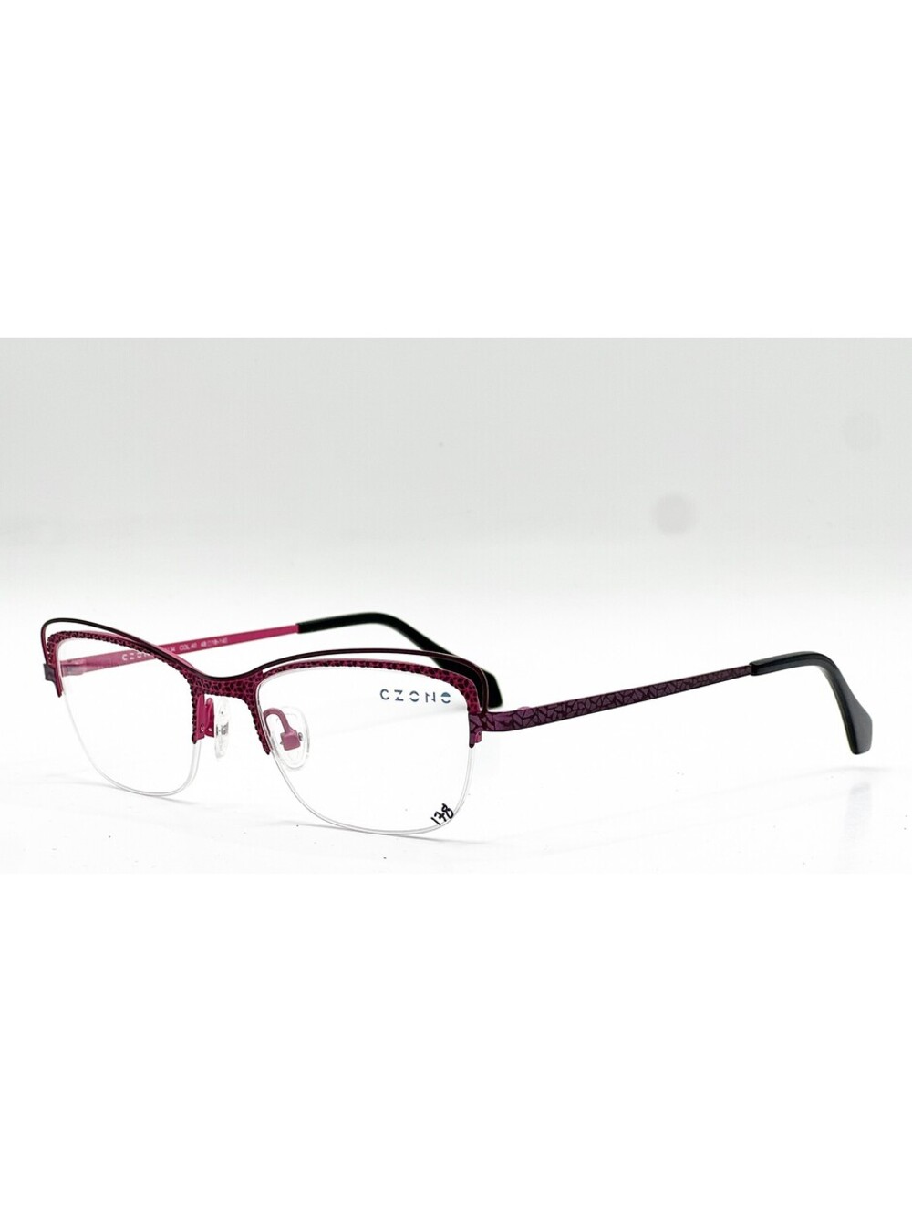 Czone A4134 Col.40 Pink Black Mosaic Authentic Eyeglasses 48-18-140